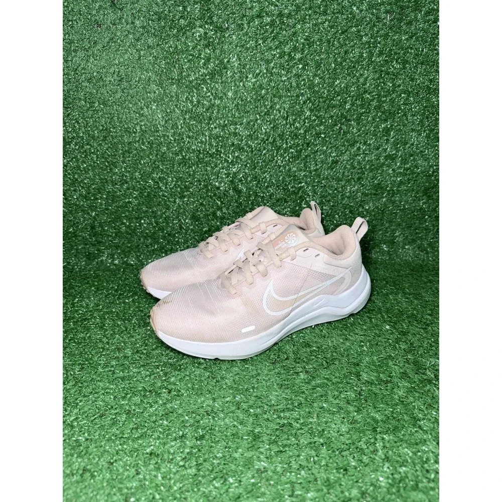 Nike Downshifter 12 Womens Size 6 Pink‎ White Walking Running Shoes Sneakers